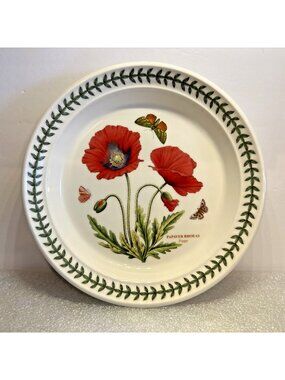 Portmeirion Botanic Garden Poppy Ceramic Salad Plate 8.5" Desert Made In England